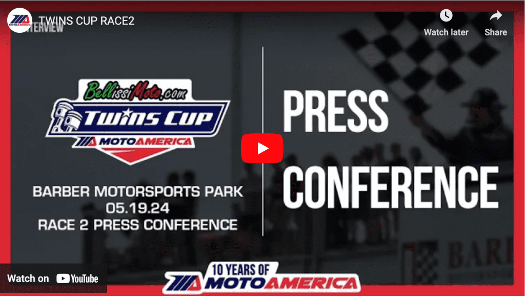 Read more about the article Video: BellissiMoto Twins Cup Race Two Press Conference From Barber Motorsports Park